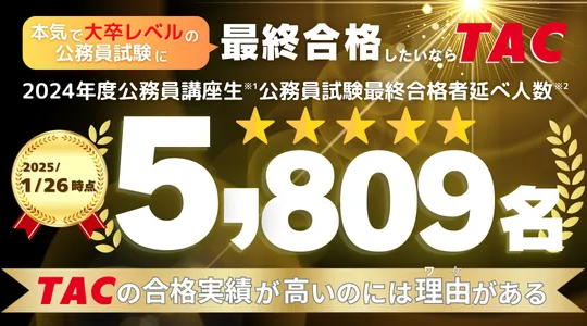 公務員合格者数5,809名
